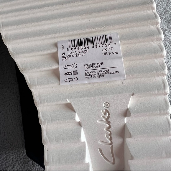 NWT Clarks Lana Beach Flatform Slip-On Platform Sandal Animal Print Black Camo - Picture 6 of 12